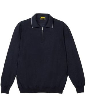 Svevo Zip Trim Polo Shirt - Blue