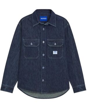 HUGO Buttoned Pocket Shirt - Blue