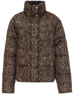 Just Cavalli レオパード キルティングジャケット - ブラウン