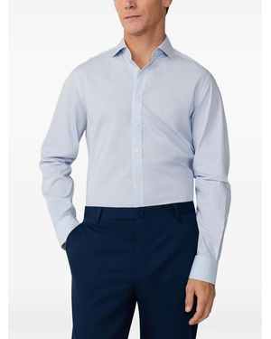 Hackett Mini Geometric-Print Cotton Shirt - Blue