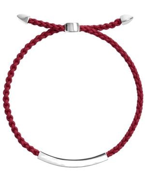 Monica Vinader Bracciale Mv Linear Con Cordino - Rosso