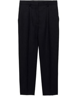 Prada Rush-Stitch Wool Pants - Blue