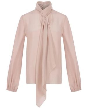 PHAEONIA Pussy-Bow-Collar Blouse - Pink
