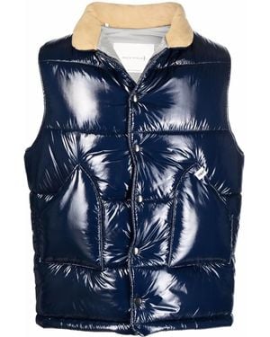 Mackintosh High-Shine Finish Padded Gilet - Blue