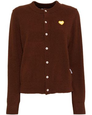 Chocoolate Logo Patch Cardigans - Brown