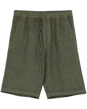 120% Lino Bermudas Aus Leinen - Grün
