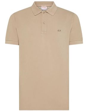 Sun 68 Logo-Embroidered Polo Shirt - Natural