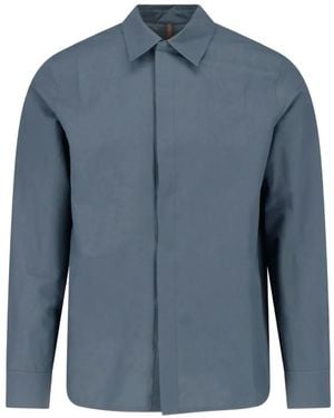 Arc'teryx Stema Ls Langarmhemd Mit Verdeckter Knopfleiste - Blau