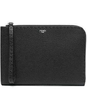 Fendi Kleine Selleria Clutch - Schwarz