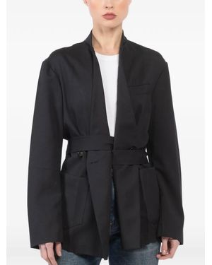 Setchu Origami Jacke mit Gürtel - Schwarz
