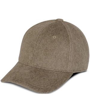 Profuomo Felted Wool Baseball Cap - Brown
