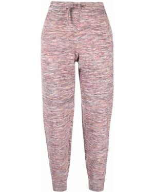 Isabel Marant Space Dye-Print Tapered-Leg Track Trousers