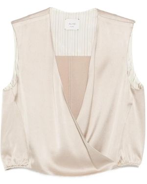Alysi Crossover Crop Top - Natural