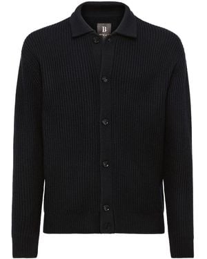 BOGGI Rib-Knit Cardigan - Black