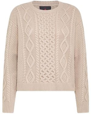 Peuterey Tracy Ws Pullover Mit Zopfmuster - Natur