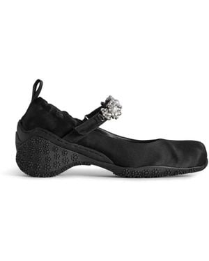 Simone Rocha Zapatos de tacón con detalle de perlas - Negro