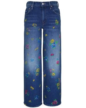 Mother Floral Jeans - Blue