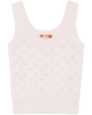 Ermanno Scervino Débardeur En Maille Ajourée - Pink