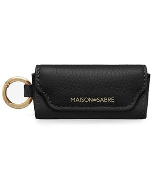 Maison De Sabre Leather Lipstick Charm - Black