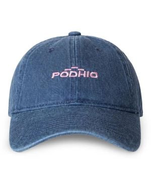 PODHIO Logo-Embroidered Baseball Cap - Blue