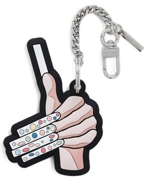 Marc Jacobs Curb-Chain Bag Charm - White