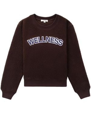 Sporty & Rich スローガンパッチ プルオーバー - パープル
