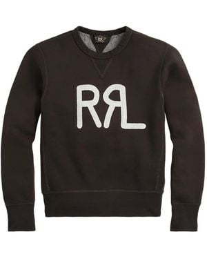 RRL Sweatshirt Aus Fleece - Schwarz