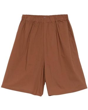 Imperial Elasticated-Waistband Shorts - Brown