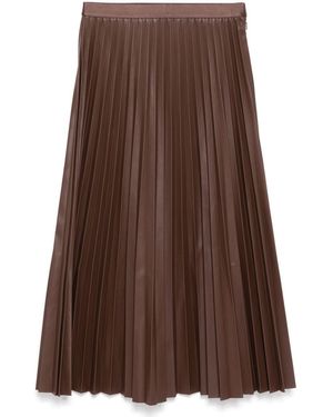 JNBY Elegant Pleated Skirt - Brown