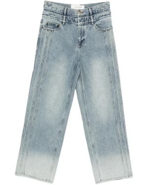Feng Chen Wang Faded-Effect Denim Jeans - Blue