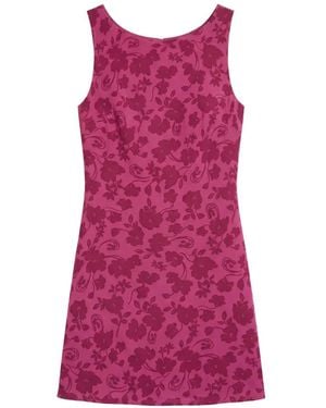 Reformation Dale Floral-Print Mini Dress - Purple
