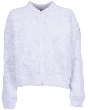 Kangra Sequin-Embellished Crochet-Knit Jacket - White