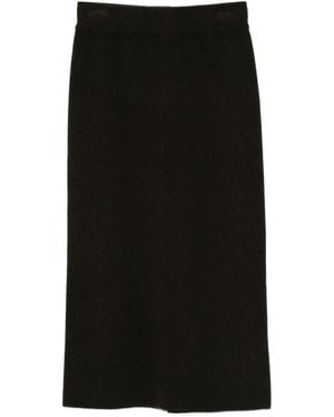 Daniele Fiesoli Midi-Rok Van Merinoblend - Zwart