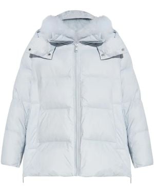 Yves Salomon Shearling-Lined Jacket - Blue