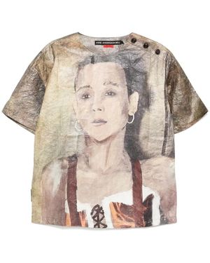 ANDERSSON BELL Remy T-Shirt Mit Print - Natur