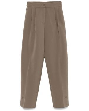 Frankie Shop Geknöpfte Hose mit Falten - Grau