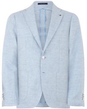 Tagliatore Notched Lapels Blazer - Blue
