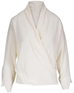 Zero + Maria Cornejo Draped Blouse - White