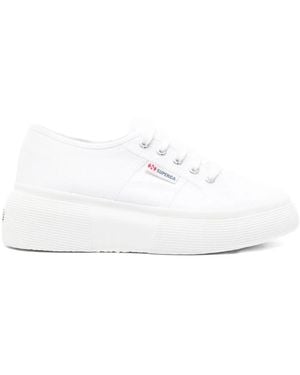 Superga Platform Lace-Up Sneakers - White
