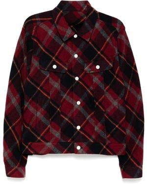 Undercover Logo Patch Shirt Jacket - Red