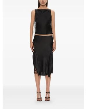 Christopher Esber Jupe Mi-Longue Lattice En Dentelle - Noir