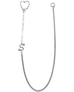 Sportmax Heart-Motif Chain - White