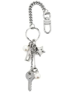 Marc Jacobs Charm Para Bolso Con Perla - Blanco