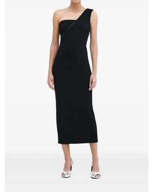 MARCELLA Nina One-Shoulder Midi Dress - Black