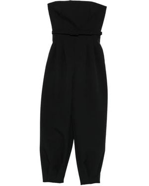 Max Mara Strapless Belted Jumpsuit - Black
