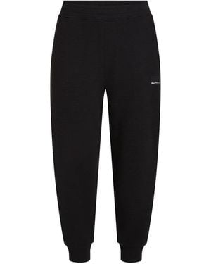 KARL LAGERFELD Waffle-Knit Track Pants - Black