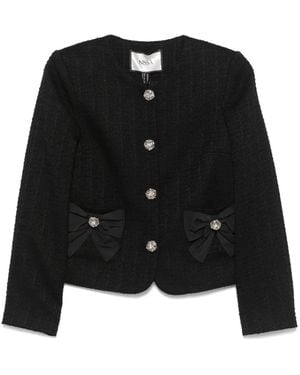 Nissa Bow-Detail Jacket - Black