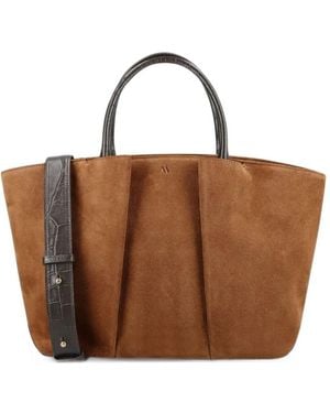 Kaai Mini Horizon Suede Tote Bag - Brown