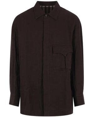 Ziggy Chen Flap-Pocket Shirt - Black
