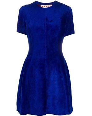Marni Cinched Waist Knitted Dress - Blue